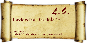 Levkovics Oszkár névjegykártya