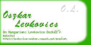 oszkar levkovics business card